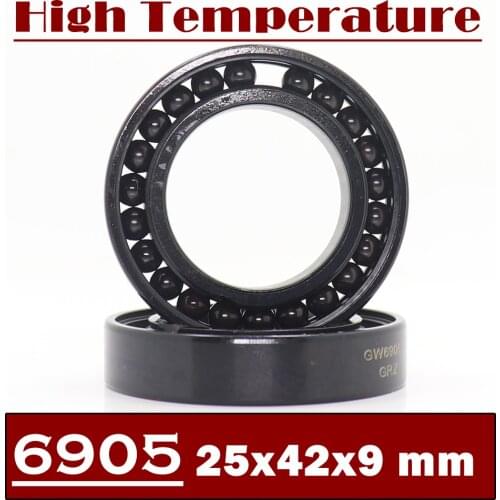 6905 High Temperature Bearing 25*42*9 mm ( 2 Pcs ) 500 Degrees Celsius Thin Section Bearings Full Ball Bearing