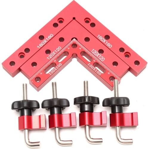 90 Degrees L-Shaped Auxiliary Fixture Carpenters Square Ruler Splicing board Positioning Panel Fixed clip Woodworking tools