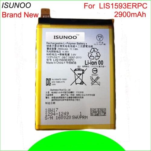 ISUNOO 10pcs/lot 2900mAh LIS1593ERPC battery for Sony Xperia Z5 E6603 E6653 E6633 E6683 E6883 mobile battery