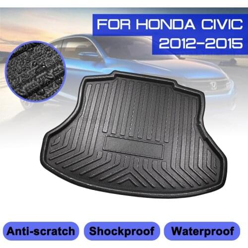 Car Rear Trunk Anti-mud Cover Carpet For Honda Civic 2012 2013 2014 2015 Floor Mat