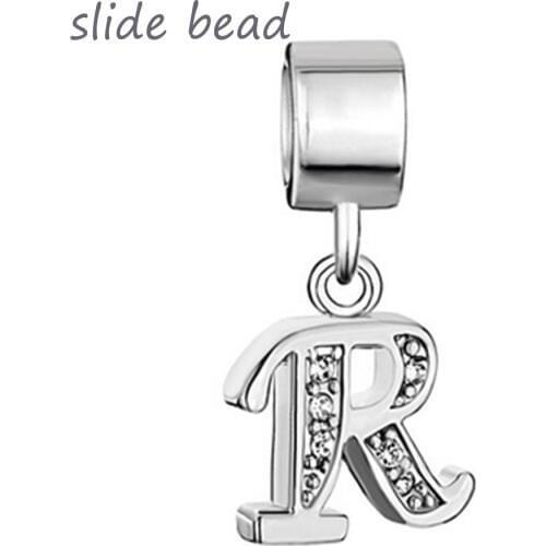 Free freight letter R pendant charm beads. Suitable for Pandora bracelets and beads for jewelry making