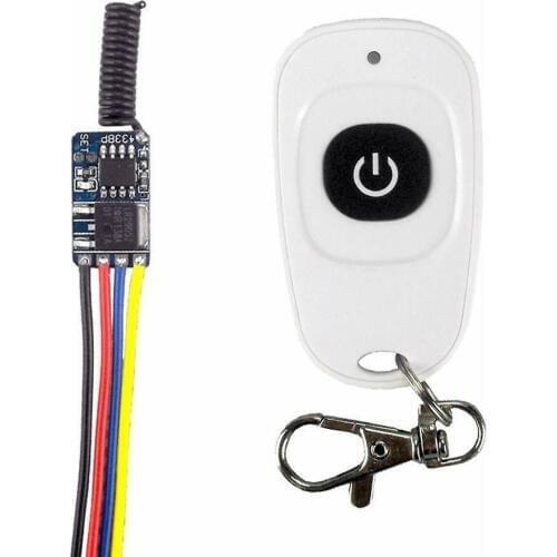 Wireless remote control switch Mini small 433mhz rf transmitter receiver 3.7v 5v 6v 9v 12 Battery power circuit micro Controller