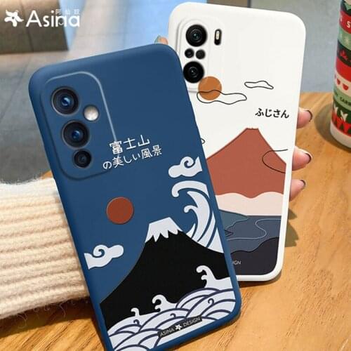 ASINA Fashion Cartoon Case For Oneplus 9 8t nord 8 Pro Liquid Silicone Couple Cases For Oneplus 7 7T Pro Nord Cover Funda Fuji