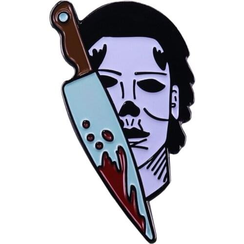 Michael Myers murder enamel pin Halloween good scare gift