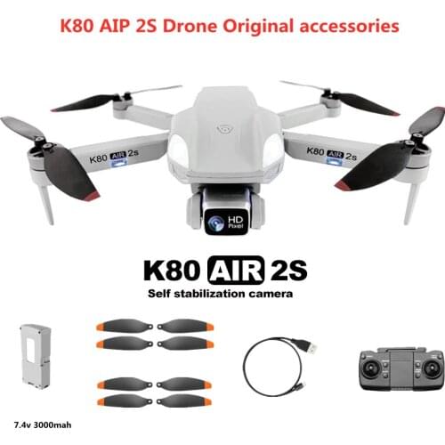 K80 AIR2S Drone Original Accessories 7.4V 3000mAh Battery Propeller Blade For K80 AIR 2S Battery Drone Spare Parts