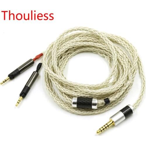 Thouliess UP-OCC 7n Single Crystal Copper Headphone Upgrade Cable 2.5/3.5/4.4mm Balanced For ATH-R70X R70X Earphone