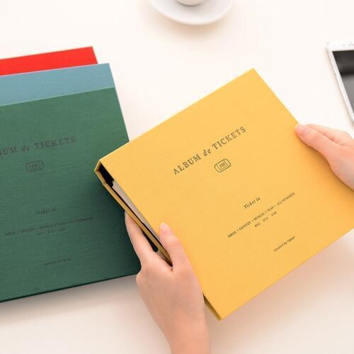 Korean Vintage Fashion Tickets & Scrap Book Movie Musical Concert Play Tickets Collection Pockets Gift
