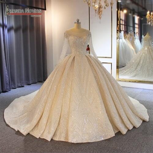 Vestidos De Novia 2022 Sparkling Beading Lace Wedding Dress Wedding Gown