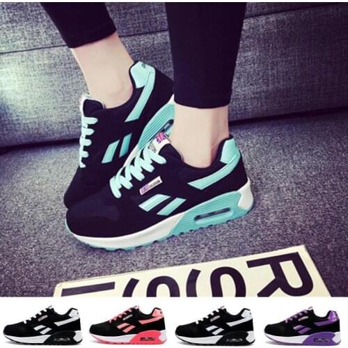 Summer Air Cushion Running Shoes Woman Black Sneakers Lady Ladies Sport Shoes Sneakers Platform Sports Shoes Woman Flat GME-2057