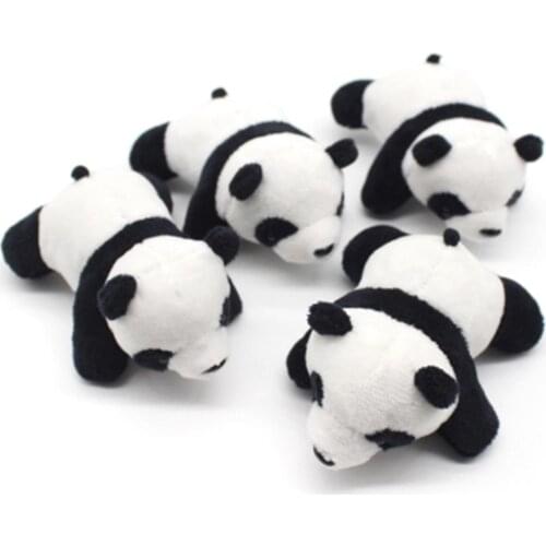 Cute Cartoon Plush Panda Brooch Pin Buckle Clothes Lapel Backpack Decor Gift