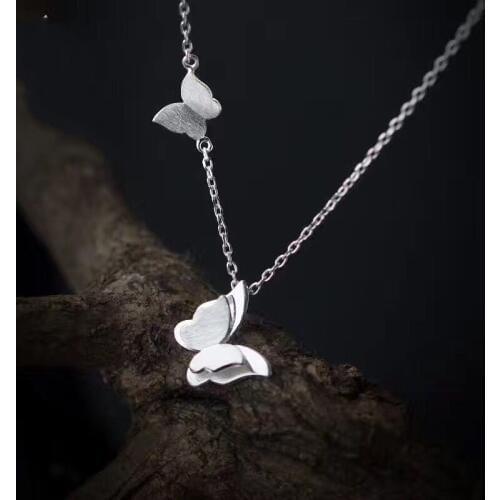 SMJEL Fashion Jewellery Long Chain Animal Butterfly Pendant Necklaces for Women bijoux femme SYXL061