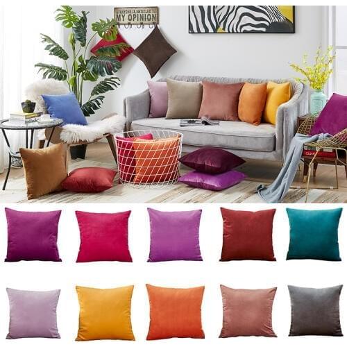 Velvet Cushion Cover Swan Down Home Decor Housse de Coussin Velvet Pillow Case 5 sizes Decorative Pillows for Living Room