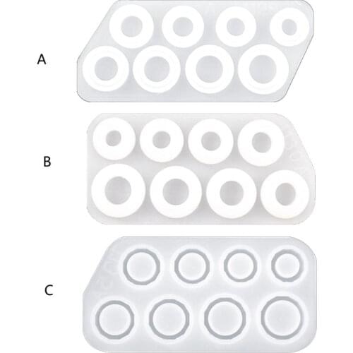 Mold Assorted Rings Crystal Epoxy Resin Mold Jewerly Ring Silicone Mould DIY Crafts Casting Tool Assorted Rings Crystal Epoxy