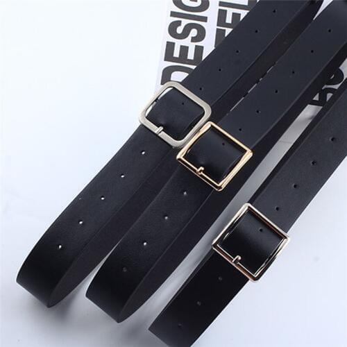 Women Retro Ring Pin Buckle Waist Belts Female Wide Solid Round Shape Buckle Waist Belts Ladies Casual PU Leather Belts