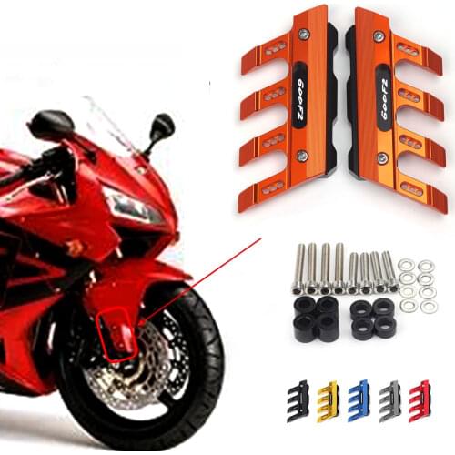 With Logo For HONDA CBR 600 CBR600F2 Motorcycle CNC Accessories Mudguard Side Protection Block Front Fender Anti-Fall Slider