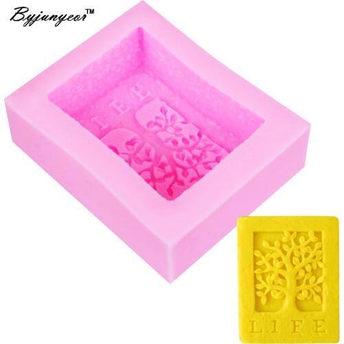 S094 Tree Craft Art UV Resin Silicone Mold Fondant Chocolate Candy Crystal Epoxy Clay Plaster Concrete Candle Soap Mould