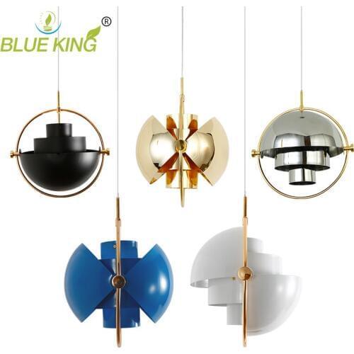 Scandinavian postmodern metal chandeliers restaurant study semicircular bar model room simple deformation Rotatable chandeliers