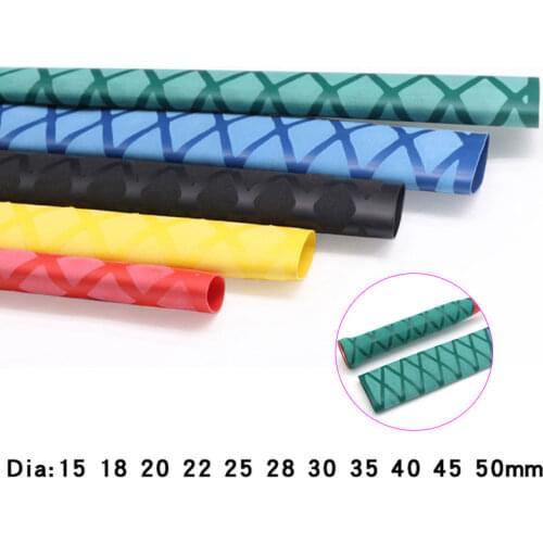 1M Non Slip Heat Shrink Tube Dia 15 18 20 22 25 28 30 35 40 45 50mm Fishing Rod Wrap Handle Insulated Protect Waterproof Cover