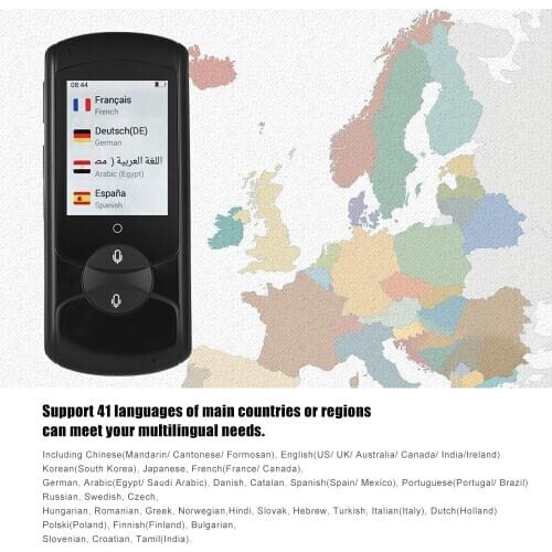 4G 32G Smart Voice Translator 2.4G WiFi Instant Traductor Interpreter 41 Languages Portable Language Translator 2.0" TouchScreen