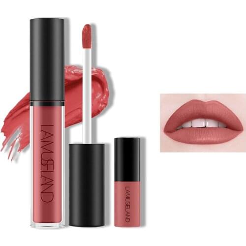 12 Colors Waterproof Long-Lasting Matte Lipstick Lip Gloss Makeup Brand LAMUSELAND #LA02