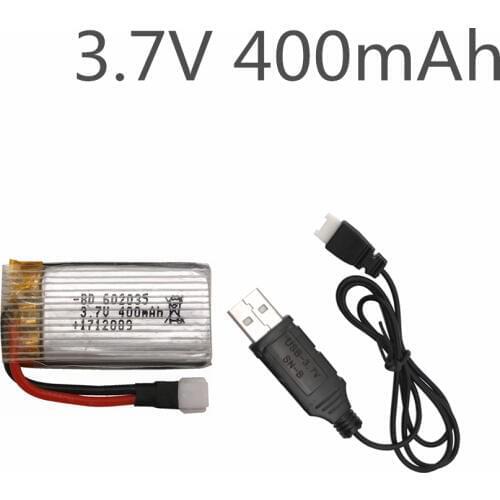 X4 H107 H31 Spare Parts 3.7V 400mah Limskey Original Battery and 1pcs charger H31 Lipo battery 3.7 V 400 mah For H31 XH plug 30C