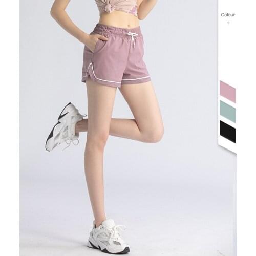 2021 Sports Fitness Shorts Womens Nude Feeling Elastic Loose Casual All-match Breathable Morning Running Quick-drying Pants