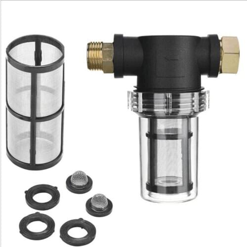 40 100 Mesh Garden Hose Filter for Pressure Washer Inlet Water Inline Sediment 3/4" Connector Accessories