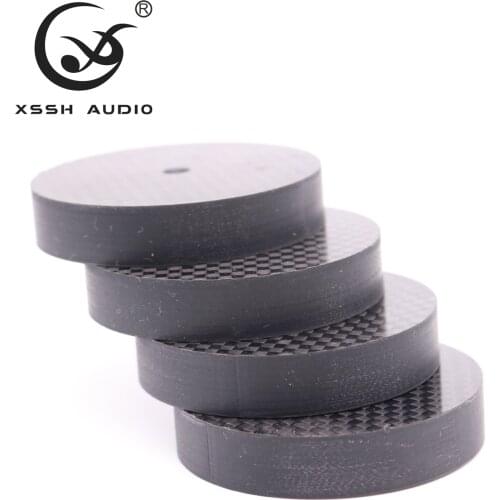4pcs Big Carbon fiber cylinderaudio CD power amplifier bookcase turntable foot pad shock absorber foot Stand Pad