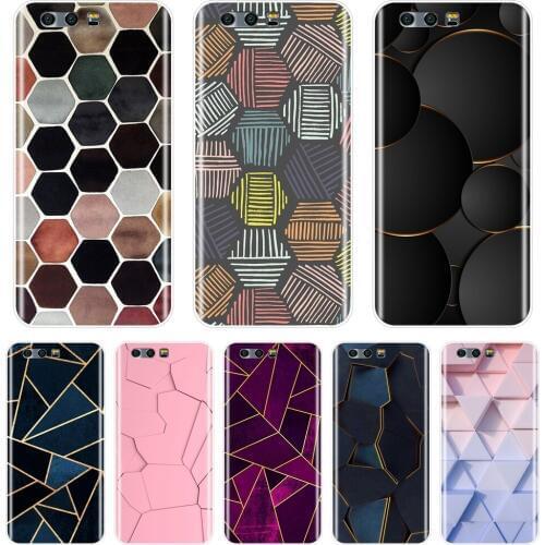 For Huawei Honor 7 8 9 10 Lite 7S 7X 7A 7C Pro Phone Case Silicone Soft Geometry Back Cover For Huawei Honor 8X MAX 10 9 8 7