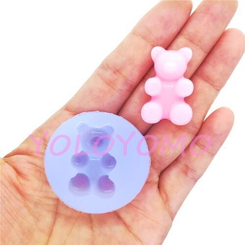 D885YL 29.3mm x 19.0mm Bear Gummy Candy Silicone Mold Chocolate Fondant Cake Decorating Resin Art Pendant Clay Aromatherapy Soap