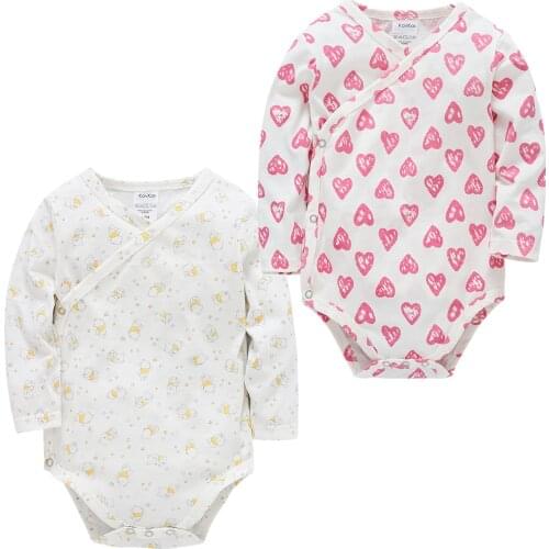 Kavkas Baby Boys Girls Bodysuit 2 3 4PCS Long Sleeve 100% Cotton Baby Clothes 0-12 months Newborn body bebe Jumpsuit Clothing