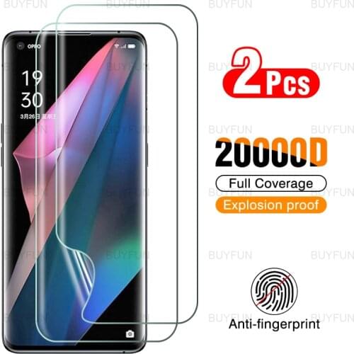 For Oppo Find X3 2pcs HD Full Cover Hydrogel Film for oppo find x3 pro lite neo Reno 5 pro plus safety screen protector film