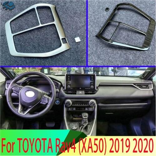For TOYOTA Rav4 (XA50) 2019 2020 Car Accessories Gear Shift Panel Center Console Cover Trim Frame Car Styling Sticker