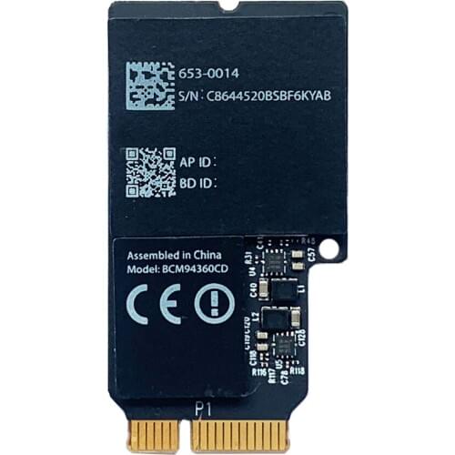 1750Mbps Dual Band WiFi Bluetooth Card 2.4GHz/5GHz BT 4.0 Broadcom BCM94360CD Wireless Module For Apple Hackintosh Mac OS