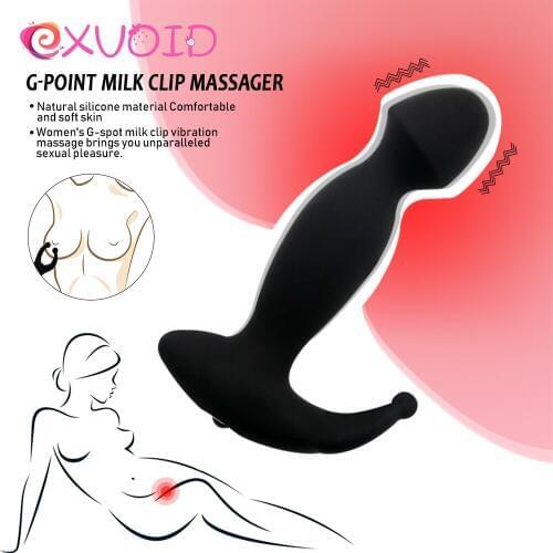 EXVOID Dildo Vibrator with Clip Breast G-spot Massager Clitoris Stimulate Adult Products Sex Toys for Women Silicone Anal Plug