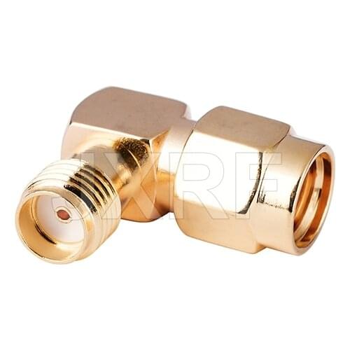 JXRF Coaxial Coax Adapter SMA Female Jack to RP-SMA Male Jack Straight Gilded for WiFi Antenna/FPV Drone/Extension Cable
