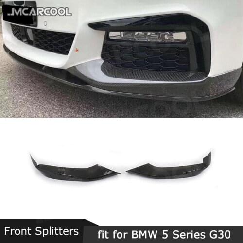 Carbon Fiber Front Bumper Lip Splitters Body Kits for BMW 5 Series G30 G31 G38 M Tech M Sport 2017 2018 MP Style