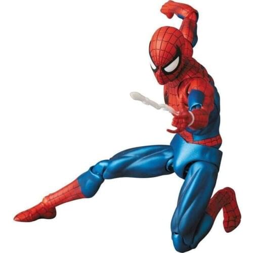 Marvel Spider Man Mafex 075 the Amazing SpiderMan Comic Ver Joints Movable Figure Model Toys 16cm