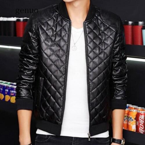 Winter Men Leather Jackets Coats Fashion Brand Mens Warm PU Jackets Outerwear Male Motorcycle Leather Jackets Clothing