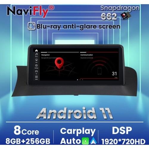 NaviFly Android 11 8G 256G Car Multimedia Player For BMW X3 F25 2010-2016 / X4 F26 2014-2016 Navigation GPS Headunit Carplay 4G