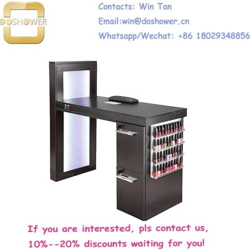 Full set manicure table pedicure in nail spa manicure table with curing light of luxury manicure table