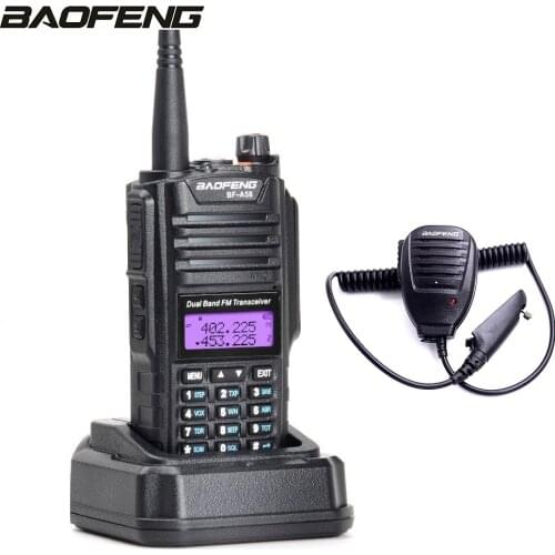 BAOFENG A58 Walkie Talkie & PTT Microphone Waterproof Dustproof Dual Band 5W Transmit Power Two Way Radio Ham