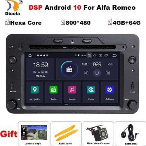 PX6 DSP 4+64G Android 10 Car DVD Stereo Player For Alfa Romeo Spider 159 Brera 159 Sportwagon With Radio GPS 4G WIFI BT