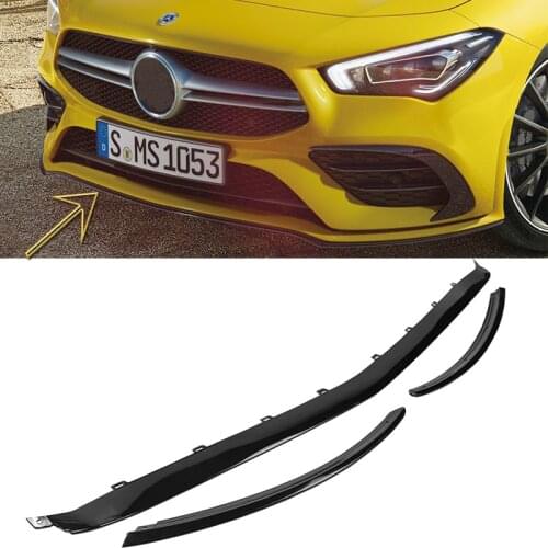 For Mercedes Benz W118 C118 CLA35 CLA180 CLA200 CLA250 AMG Line 2019-2024 Front Bumper Lip Splitter Canards Air Vent Cover Trim