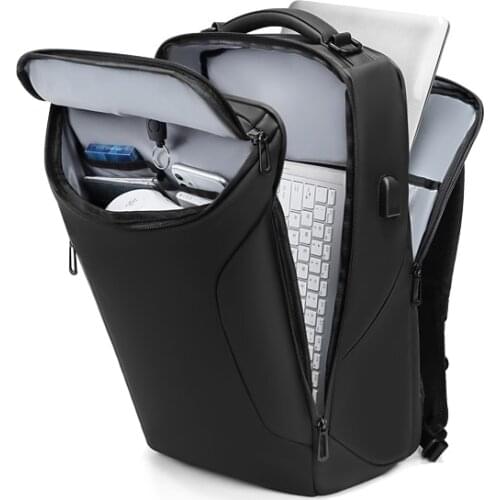 OUTWALK Large Capacity Casual Style Bag Men 15.6 Laptop Backpack USB Charging Backpack Anti Theft School Backpack Waterproof Mal