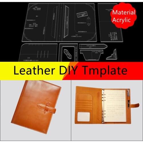 Diy Handmade Leather Notebook Cover Template Design Thick Cardboard Acrylic Version Template Notepad Hand Account Cover