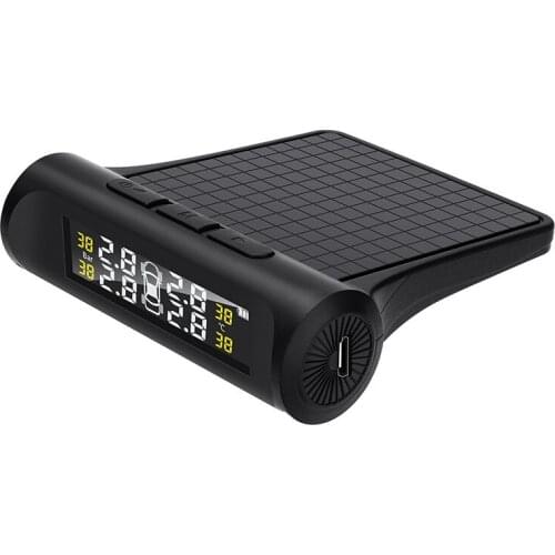 Car TPMS Tire Pressure Monitoring System HD Digital LCD Display Auto Alarm tool Wireless 4 external Sensor (battery type)