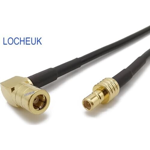 SMB Male Plug to SMB Female Jack Right Angle 90 degrees Connector RF SMB RG174 Cable Extension Pigtail for DAB Aerial Antenna