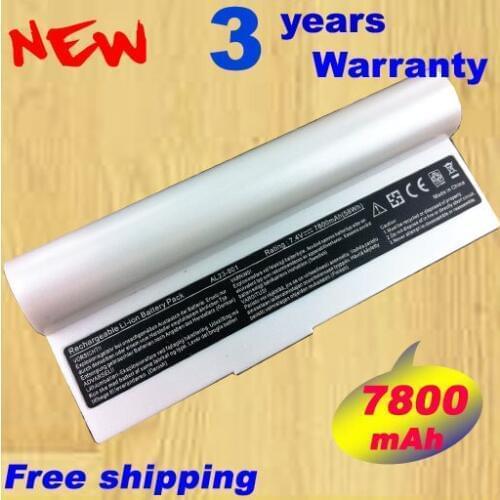 [Special Price] New laptop battery for Eee PC 901 904HD 1000 1000H 1000HD Series,Eeepc 901 AL24-1000 AL23-901, 6 cells White