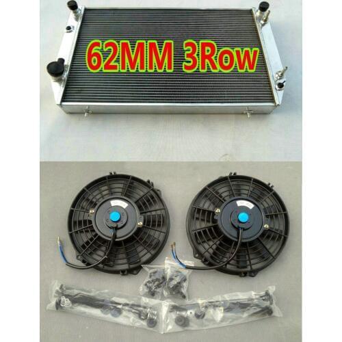 3row Aluminum Radiator + Fans FOR JAGUAR XJS XJ12 V12 5.3L 6.0L 1976-1996 2+2 Coupe XJ-S XJ-12 AT/MT 81 82 91 92 95